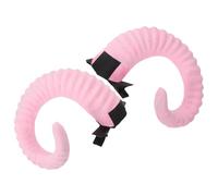 SHERCHPRY Realistic Sheep Horn Hair Clips for Women and Men Gothic Devil Horn Cosplay Accessories Small Pink Halloween Costume Hairpins Detailed Textured Party Headwear for Creative Role