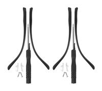 SHERCHPRY Replacement Glasses Arm Legs Easy to Install and Comfortable to Wear 2 Pairs in Black Tr90 Material Eyeglasses Replacement Temple Arms for Universal Use