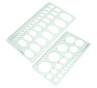 SHERCHPRY Reusable Plastic Circle Templates Sturdy Drawing Stencil Template 2pcs for Drawing with Good Toughness and Thickened Design, for Architecture, Costume Painting, and Mathematicians