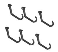 SHERCHPRY Rustic Cast Iron Nail Hooks, 6pcs Heavy Duty Wall Mount Hangers with Distressed Finish and Smooth Surface for Hanging Coats, Bags, Hats, Towels Behind Doors or Walls