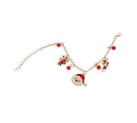 SHERCHPRY Santa Claus Bracelet with Enamel Finish and Holiday Charms Adjustable Link Accessory for Teen Christmas Festivities Xmas Jewelry