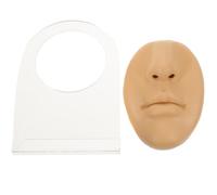 SHERCHPRY Silicone Nose Fake Face Model with Stand for Simulation Piercing Practice and Teaching Tool, Beige Nose Body Part Suitable for Hospitals and Schools
