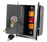 SHERCHPRY Silver Plastic Manual Push Button Control Box for Roller Shutter Doors with Remote Control Access and Practical Simple Design for Garage Or Outdoor Use