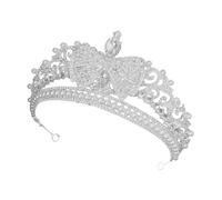 SHERCHPRY Silver White Rhinestone Wedding Tiara Headdress for Brides and Elegant Princess Crown Decor for Weddings Birthdays Proms and Special Celebrations