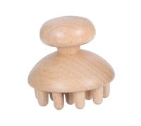 SHERCHPRY Simple Massage Comb Head Acupuncture Beech Comb for Home Use Safe Hair Scalp Massager Tool