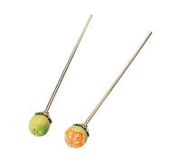 SHERCHPRY Simulation Persimmon and Orange Hair Pins 2pcs Retro Metal Hair Stick Bride Headdress