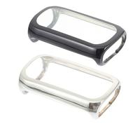 SHERCHPRY Smartwatch Screen Case Full Protective Soft Gel Compatible with Fitbit Luxe Watch, Black Silver 2pcs Scratch Resistant for Daily Wear and Sports