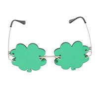 SHERCHPRY St Patricks Day Shamrock Glasses with Clover Frame Festive Party Photo Props for Adults and Comfortable Fit Decorative Eyewear for Paddys Celebration