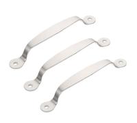 SHERCHPRY Stainless Steel Chopping Board Handles Set 3pcs 123mm Length Single Hole for Kitchen Cutting Boards