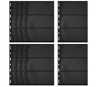 SHERCHPRY Stamp storage collection album sheets Double-sided 3-row 9-hole PET loose-leaf pages for stamp collectors 10 pcs display friendly browsing