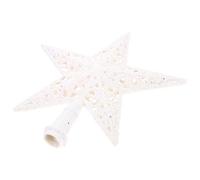 SHERCHPRY Star Treetop Christmas Tree Ornament White Plastic Hollow Star for Christmas Tree Gift for Family or Friends