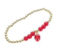 SHERCHPRY Strawberry Fruit Beaded Bracelet Aesthetic Ladies Wrist Chain Crystal Charms for Holiday Jewelry Women Bracelets