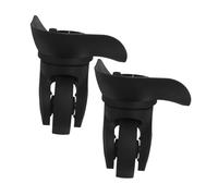 SHERCHPRY Suitcase Universal Wheel Replacement Pair, Black Single-Row Trolley Roller Wheels for Travel Luggage with Sturdy Casters for Suitcase Repair and DIY Accessories