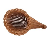 SHERCHPRY Thanksgiving Horns Basket, Cornucopia Basket Large, Horn of Wicker Basket, Wicker Cornucopia Horn for Christmas Thanksgiving Table Centerpiece