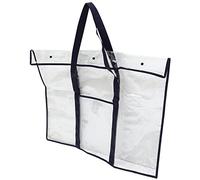 SHERCHPRY Transparent Document Storage Bag Large Art Portfolio Tote with Handles for Artwork Sketch and Painting Supplies Durable Design for Easy Carrying and Organization