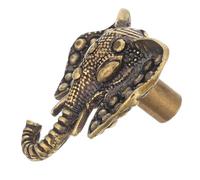 SHERCHPRY Vintage Brass Elephant Cabinet Handles with Elegant Charm, Sturdy Solid Brass Drawer Knobs for Living Rooms and Closets, Versatile Decor and Effortless Open Close Movement