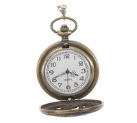 SHERCHPRY Vintage Classic Pocket Watch with Long Chain Zinc Alloy Quartz Movement Retro Hollowed-Out Design Easy to Read Information Neck Decoration Accessory