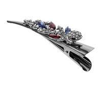 SHERCHPRY Vintage Crystal Rhinestone Hair Clip Large Metal Barrette Elegant Decorative Accessory for Women Suitable for Long Straight Curly Hair Special Occasion
