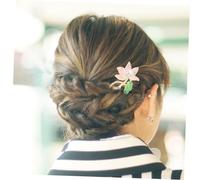 SHERCHPRY Vintage Lotus Alloy Hairpin with Tassel Traditional Chinese Flower Hair Stick for Women Classic Handmade Hair Chopsticks Elegant Bun Holder for Qipao and Hanfu Accessories