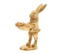 SHERCHPRY Vintage Retro Bunny Model Adornment Decorative Jewelry Holder for Home Office Table Furnishing Standing Rabbit Ornament Women Finish