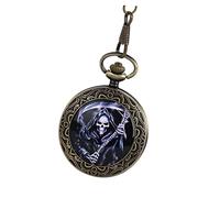 SHERCHPRY Vintage Retro Pocket Watch Gift Classic Bronze Timepiece with Chain Elegant Design for Men Women for Weddings Birthdays and Special Occasions