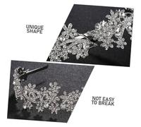 SHERCHPRY Vintage Rhinestone Hair Band for Women and Elegant Floral Headpiece Lightweight Headdress for Weddings Proms Beach Parties Silver Decorative Accessory