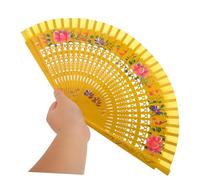 SHERCHPRY Vintage Spanish Floral Folding Hand Fan for Women and Wooden Double-sided Dance Accessory for Weddings Parties Summer Festivals and Spanish-themed Celebrations