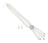 SHERCHPRY Vintage Tassel Choker for Women Elegant Faux Pearls Jewelry for Weddings and Special Events Statement Design for Brides