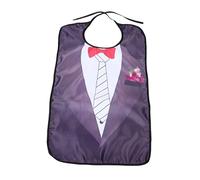 SHERCHPRY Waterproof Adult Bib Reusable for Men and Elderly Black Polyester with Spill and Drool Protection Clothing Protector, Minimalist and Fashionable Design, for Mealtime Use