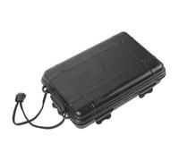 SHERCHPRY Waterproof Shockproof Survival Box Multi-Function Outdoor Storage Case for Travel Small Hard Shell Organizer for Camping and Hiking Black 170x110x50mm