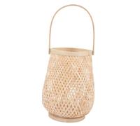 SHERCHPRY Wicker Candle Lantern, Rattan Natural Lantern with Handle Bamboo Lanterns Outdoor Decorative Candle Holders for Home