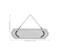 SHERCHPRY Wood Plaque Signboard Writable Hanging Blank Unfinished Wooden Sign for DIY Home Office Store Decoration