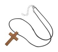 SHERCHPRY Wooden Cross Pendant Necklace for Men and Women Christian Religious Wood Crucifix Pendant Jewelry, Olive Wood Material, Suitable for Church Prayer and Christmas