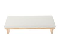 SHERCHPRY Wooden Nail Arm Rest for Manicure - Short White Solid Wood Hand Cushion Pad, Nail Art Hand Support for Salon Use