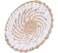 SHERCHPRY Woven Wall Hanging Basket Simple and Fresh Neutral Boho Style Home Décor Bohemia Style Decorative Pendant Made of Grass, Sturdy round Wall Art Ornament for Bedroom and Living Room