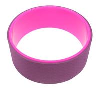 SHERCHPRY Yoga Wheel for Back Stretching and Core Strength Training Non-slip Fitness Roller with Rose Red and Purple Design Pilates Tool for Spinal Flexibility Posture Correction and