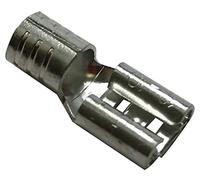 Sherco-Auto 200 Pcs Non-Insulated 8 Gauge Female Spade Quick Disconnect Connector - .250 1/4" Stud Wire Terminal - Brass & V-Grooves Serrations for Strong Crimps & Corrosion Resistance - Made in USA