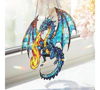 Sheremart Dragonglint,The Sun Catcher That Lights up Your Window and Your Spirit,Fantasy Dragon Suncatcher,2d Acrylic Window Hanging Decor,Halloween Mystery Drago-n Sun Catch-er (05#)