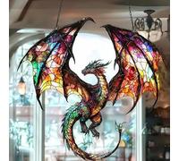 Sheremart Dragonglint,The Sun Catcher That Lights up Your Window and Your Spirit,Fantasy Dragon Suncatcher,2d Acrylic Window Hanging Decor,Halloween Mystery Drago-n Sun Catch-er (01#)