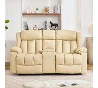 Sheridan 2 Seat Recliner Sofa With Central Console - Cream