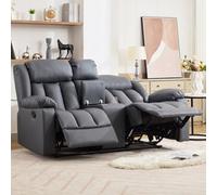 Sheridan 2 Seat Recliner Sofa With Central Console - Grey