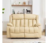 Sheridan 2 Seat Recliner Sofa With Cup Holders - Cream