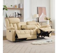 Sheridan 3 Seat Recliner Sofa With Central Console - Cream