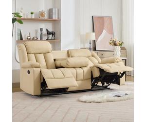 Sheridan 3 Seat Recliner Sofa With Central Console - Cream