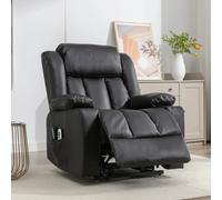 Sheridan Dual Motor Electric Riser Recliner with Massage and Heat Artemis Home Black One Size