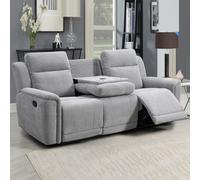 sheridan fabric recliner 3 seater sofa in light grey