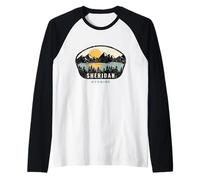 Sheridan Wyoming, WY Vacation Souvenir Raglan Baseball Tee