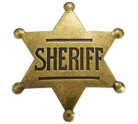 Sheriff Badges Adult,Retro Gold Star Badge,Honorary Hat Emblem Anniversary Commemorative Medal Emblem Western Sheriff Star Badge Pins Cowboy Accessories for Men,Alloy Brooch Meaningful Souvenir Gift