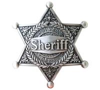 Sheriff Badges Metal Police Badges Pins Western Deputy Sheriff Star Badge Pins for Cowboy Party Decoration Badge, Dress-Up Custom Badge, Themed Birthday Pin Badges Decorations