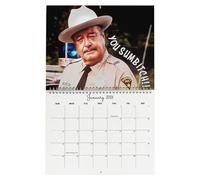 Sheriff Buford Inspired Wall Calendar 2026, Funny Nostalgic Buford Sheriff Theme Creative Character Desk Calendar for Men, Fans Home Decor, Christmas Holiday Present